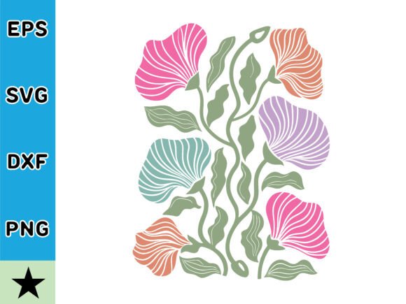 Abstract Retro Flower SVG Vector: A Versatile Graphics Asset for Crafts