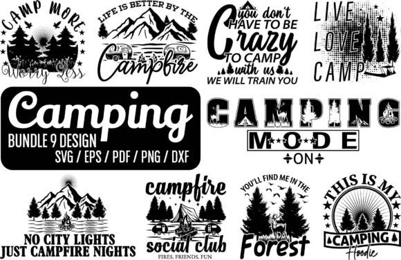 Camping Summer Camper Bundle: A Versatile Graphics Asset for Crafts