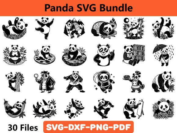Explore Panda SVG Bundle for Creative Graphics and Crafts