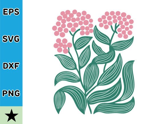 Floral Abstract Retro Flower SVG for Crafts & Graphics
