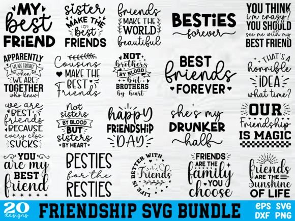 Friendship SVG Bundle: A Versatile Craft and Graphics Asset