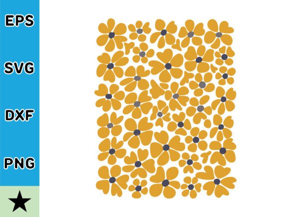 Modern Trendy Retro Flower SVG for Crafts & Graphics