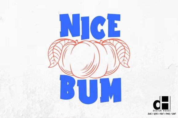 Peach Trendy Nice Bum SVG PNG for Creative Crafts
