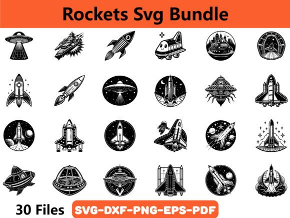 Rocket SVG Bundle: A Versatile Graphics Asset for Creative Crafts