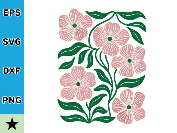 Stylish Retro Flower SVG: A Versatile Graphics Craft Asset