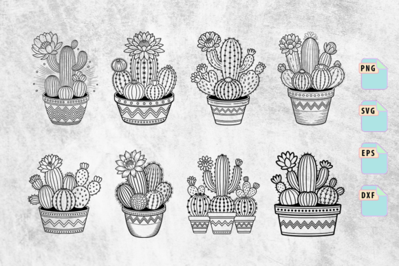 Western Cactus Collection SVG Bundle for Crafts and Graphics
