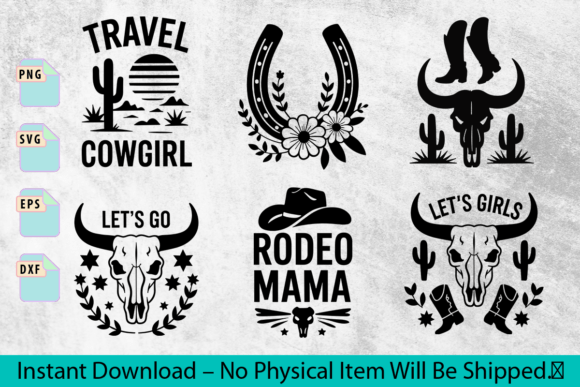 Western Cowgirl SVG Quote Bundle for Crafts & Graphics